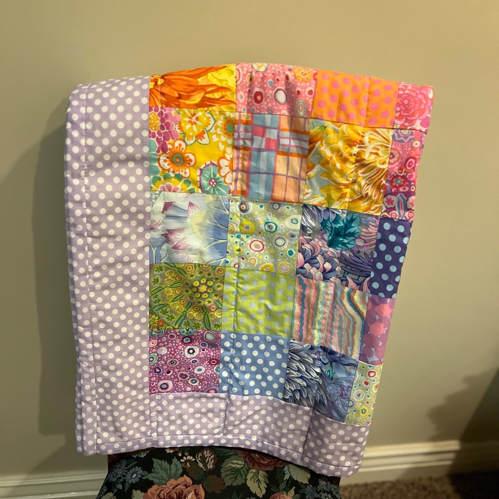 Hand Crafted Multicolor Patchwork Quilt